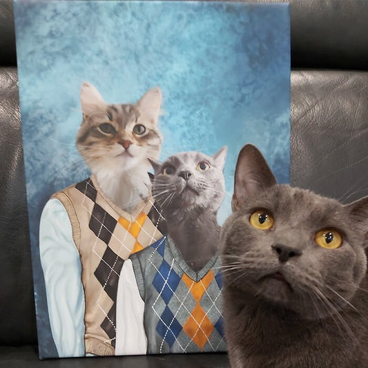 portret kotów jako bracia