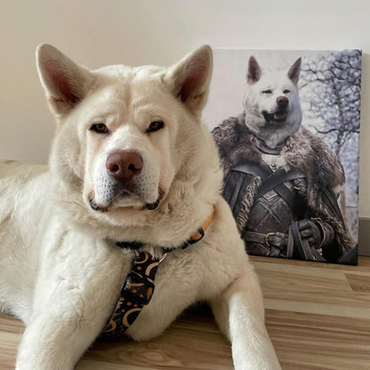 Portret psa jako john snow z gry o tron