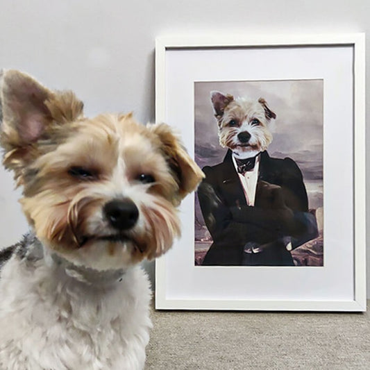 Portret psa yorka jako renesansowy poeta, obraz w ramce